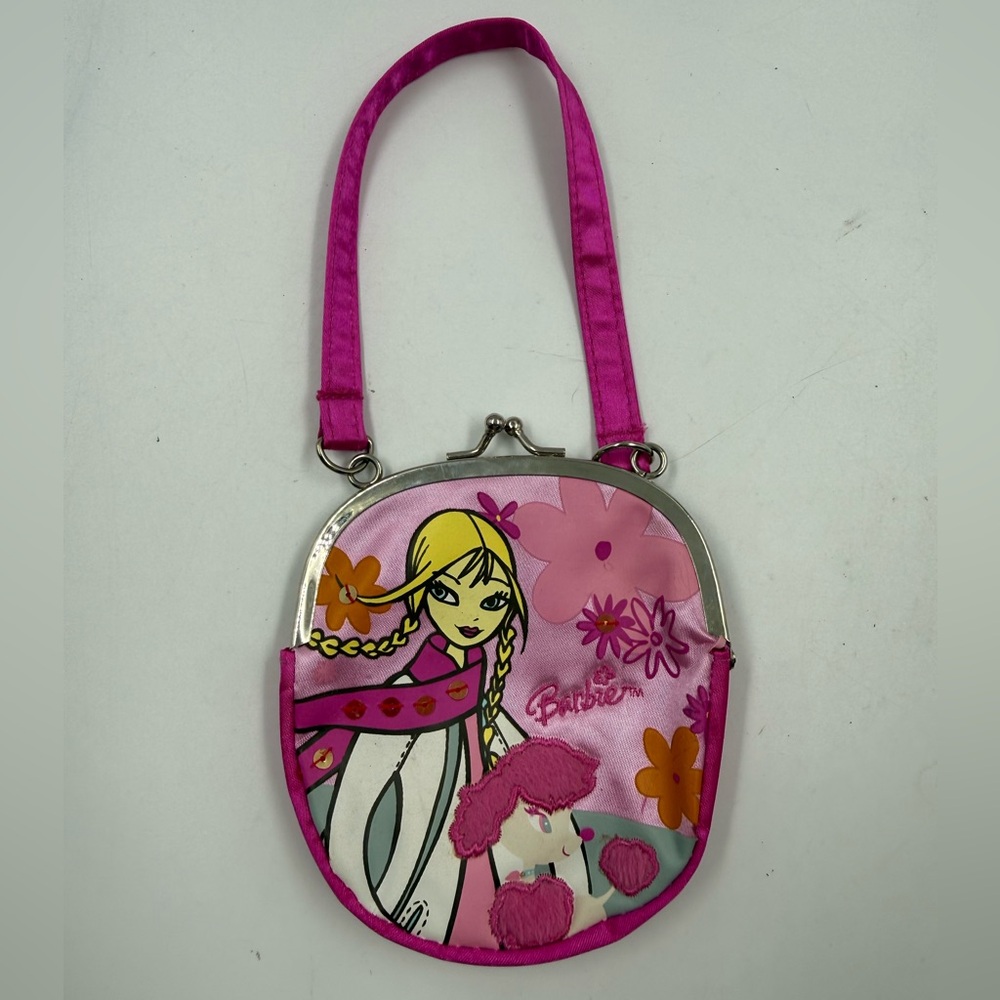 Barbie Mini Purse With Clasp Coin Round 6 Inch